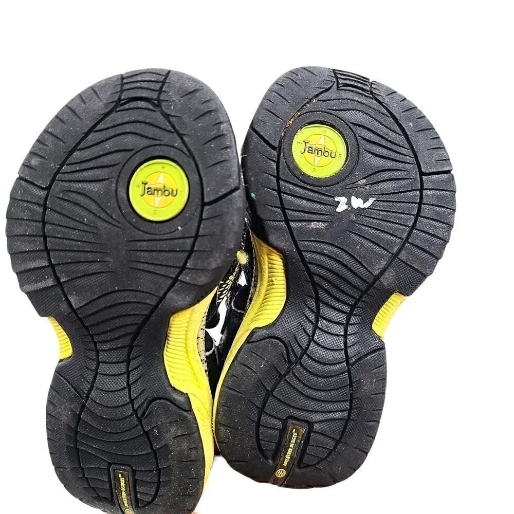 JAMBU Toddler Black Yellow Water Shoe Sandals Mary Jane Beach Hike Summer